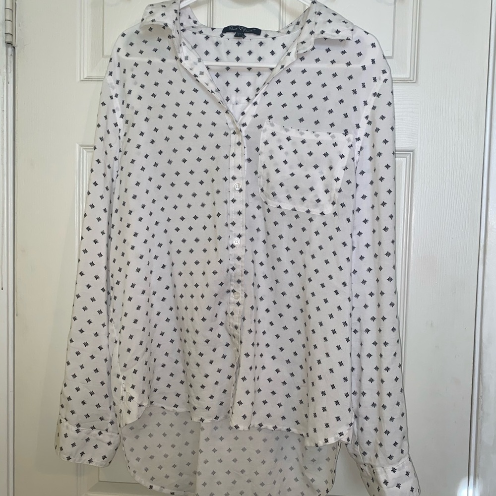 White Patterned Blouse